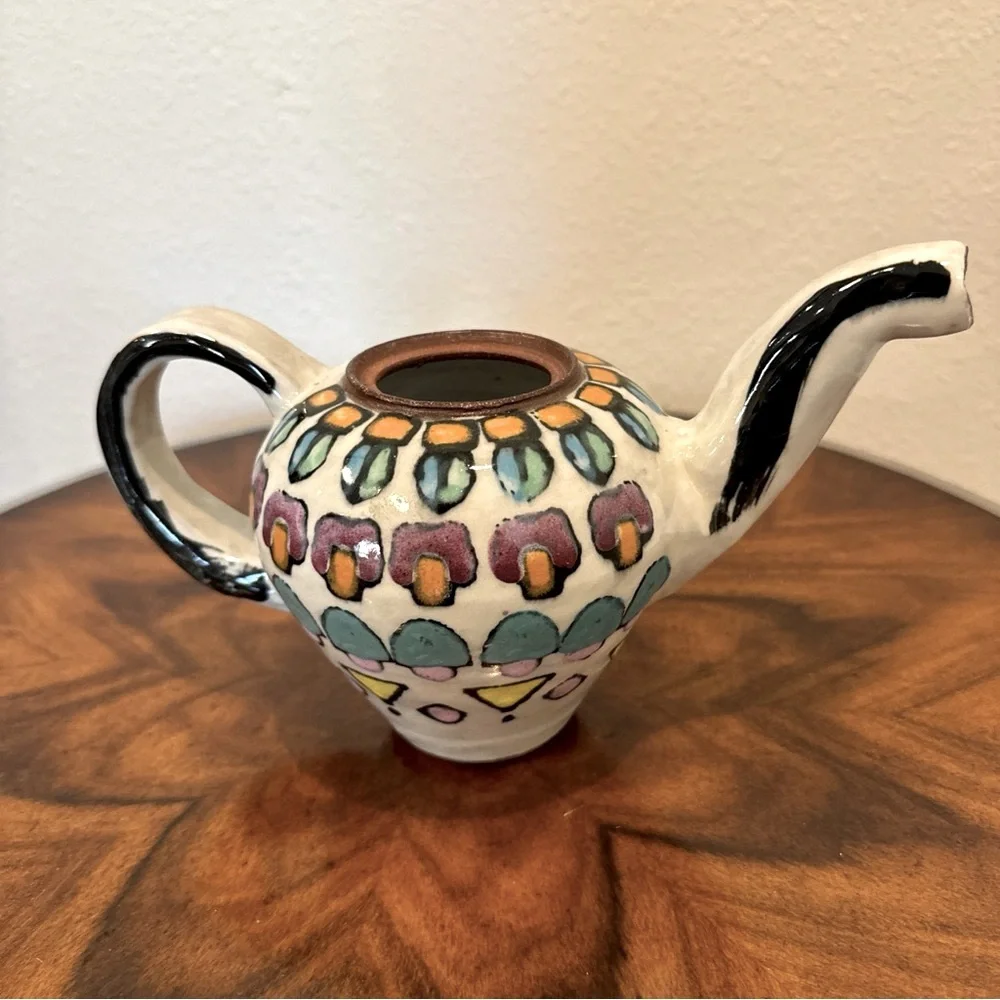 Rare Tom Phinney Hand Crafted Signed Tea Pot US Artist from Ohio